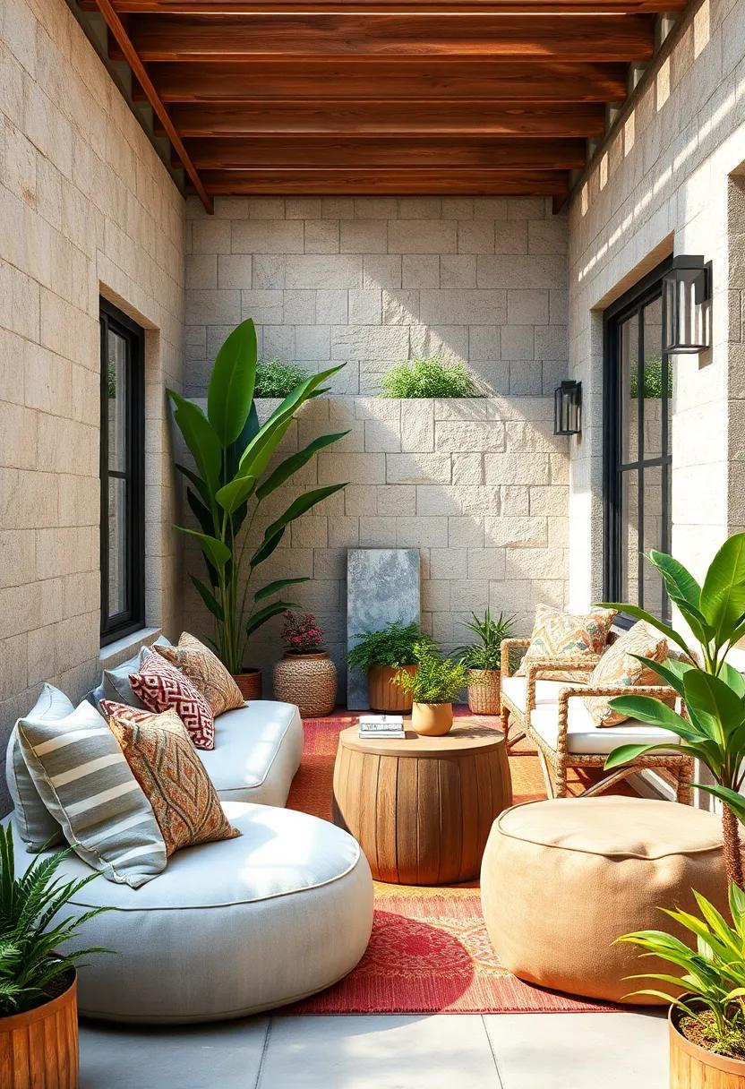 Low-profile Seating: ​Use ground-level seating like⁣ poufs or cushions for a casual, relaxed‍ vibe that's perfect for small spaces