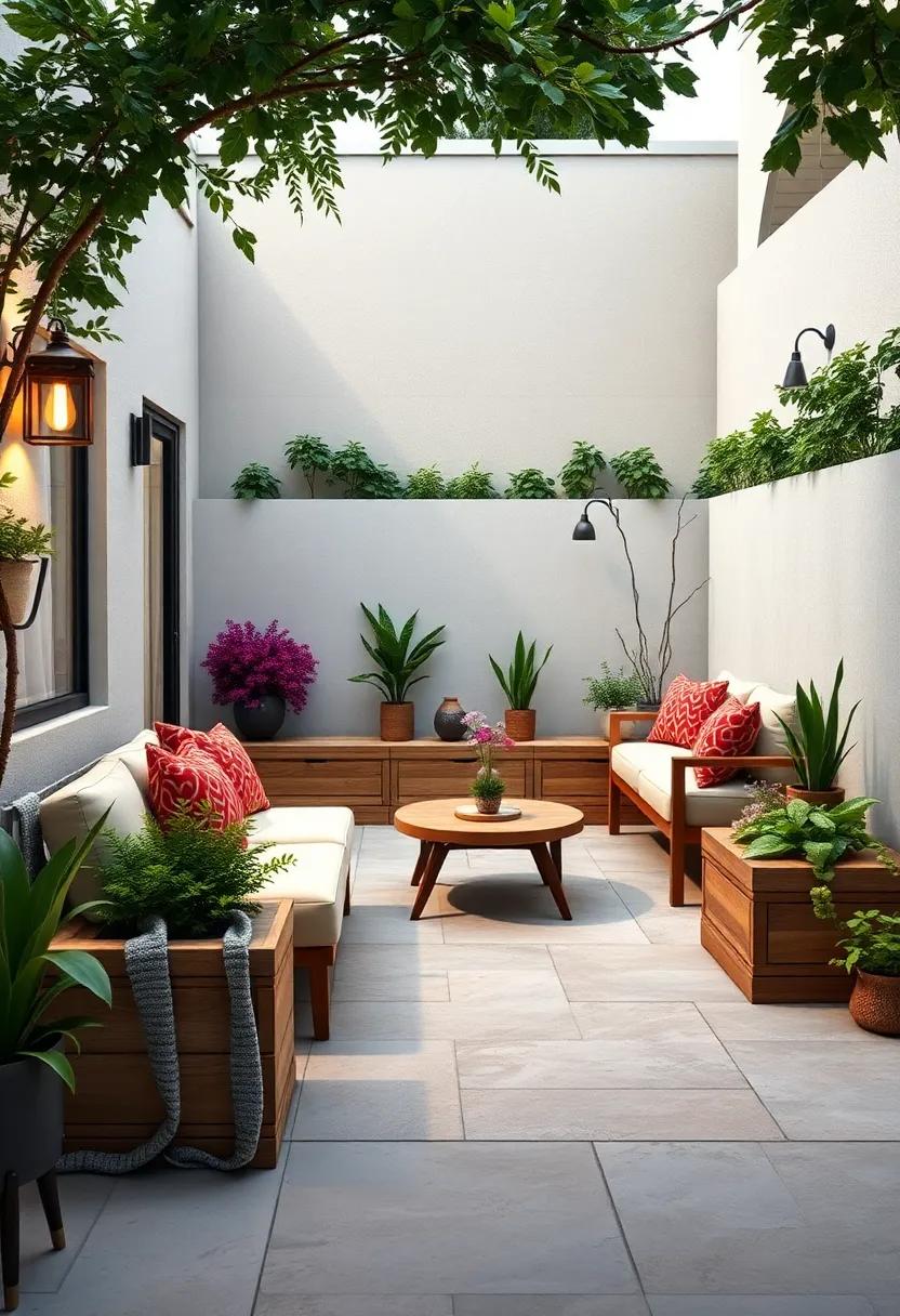 Planter Box Seats: Build seating around⁣ planter boxes ‌that double as decorative elements, creating a lush ‍and welcoming ⁤environment