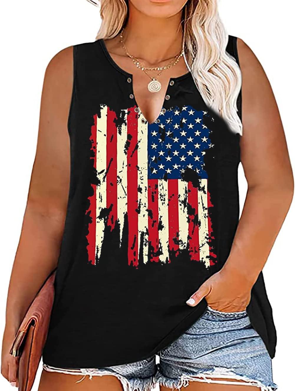 Our Take on Plus Size “We The People 1776” Patriotic Tank Tops