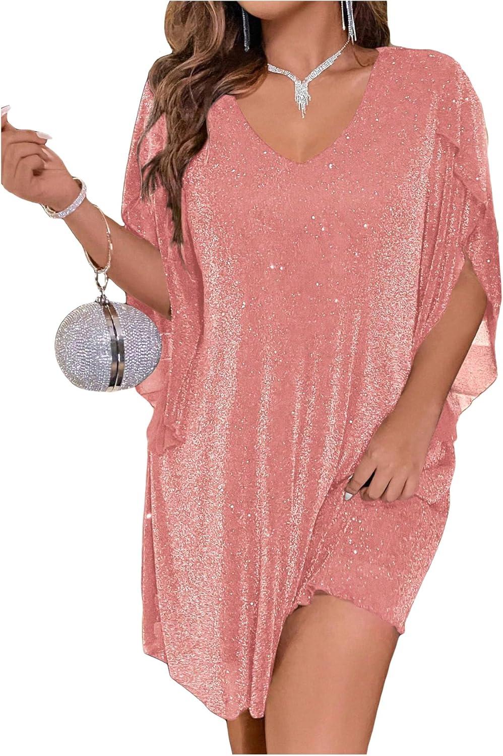 Our Honest Take on the Verdusa Plus Size Glitter Mesh Dress