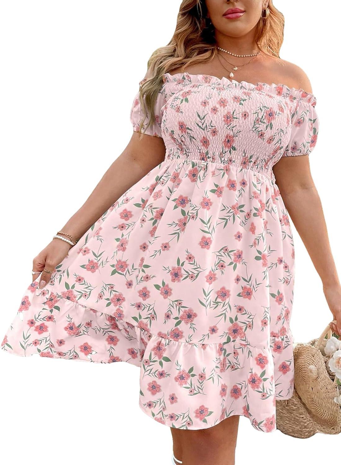 Our Take on the Floerns Plus Size Floral Off-Shoulder Summer Dress