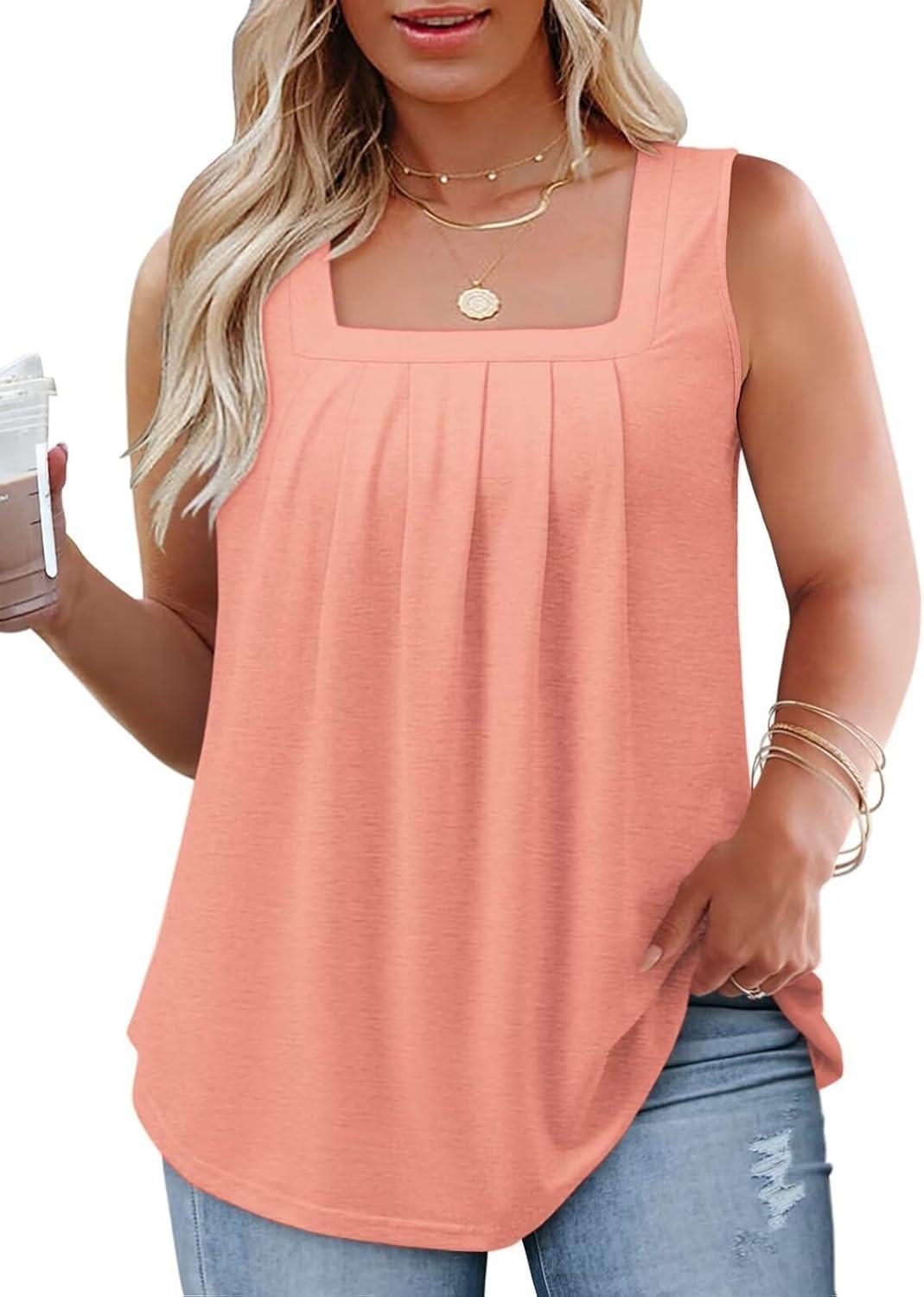 Why We Love the DOLNINE Plus-Size Flowy Tank Tops for Summer