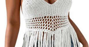 Our Take on the Plus Size White Crochet Halter Cover Up