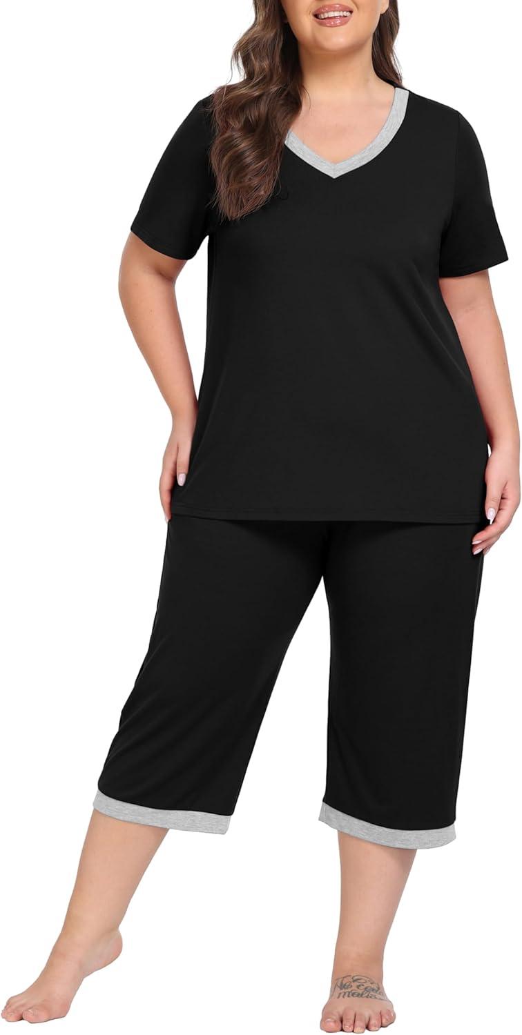 Our Honest Take on OLRIK Plus Size Floral Capri Pajama Sets