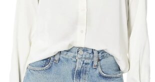 Our Take on Amazon Essentials’ Versatile Satin Button-Down Blouse