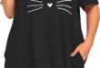 Why We Love the Plus Size Cat Graphic Nightgown for Cozy Nights