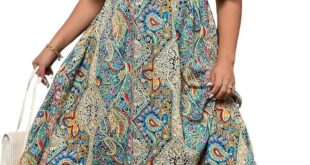 Our Honest Take on the Floerns Plus Size Boho Green Maxi Dress