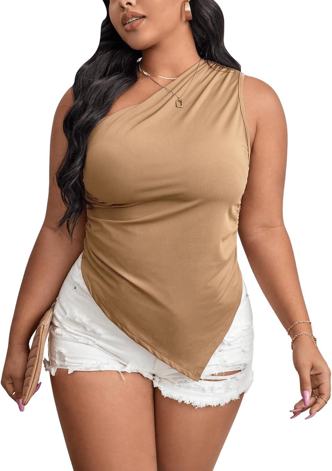 Our Honest Take on the SOLY HUX Plus Size One-Shoulder Tank Top
