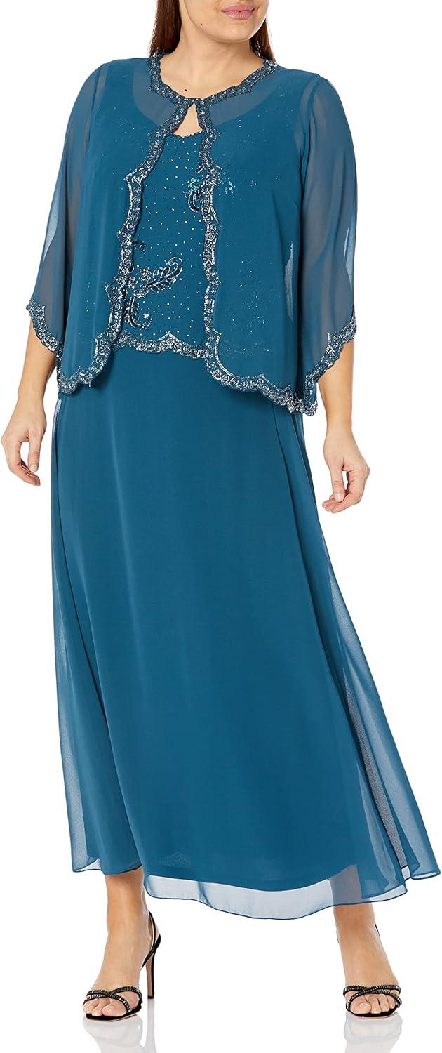 Why We Loved Trying the J Kara Plus Size Beaded Jacket Dress