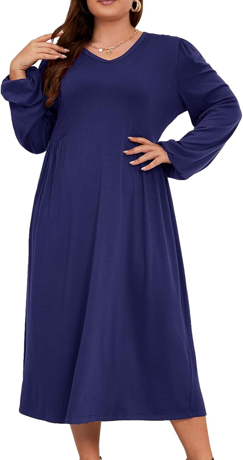 Our Honest Take: Women's Plus Size V-Neck ⁢Midi Dress ⁢Reviewed