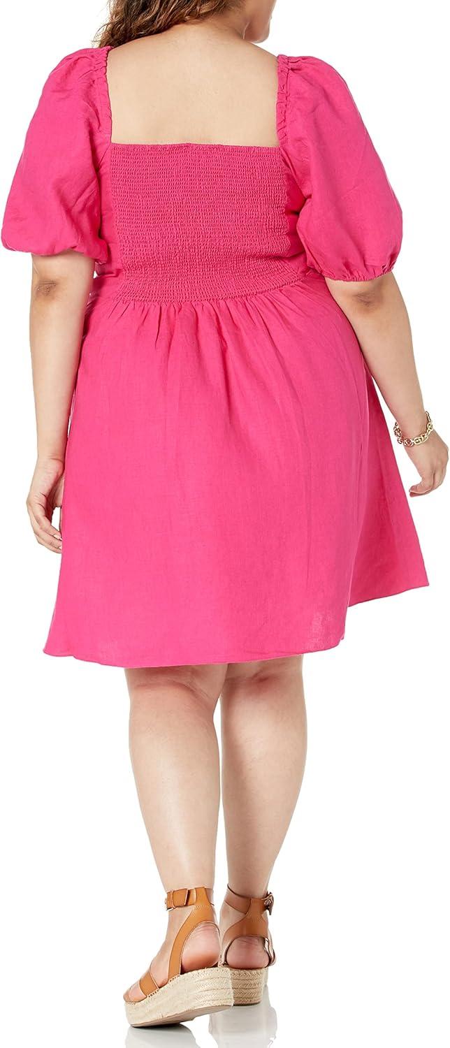 Our Take on The Drop's Nala Twist-Front Linen Mini Dress