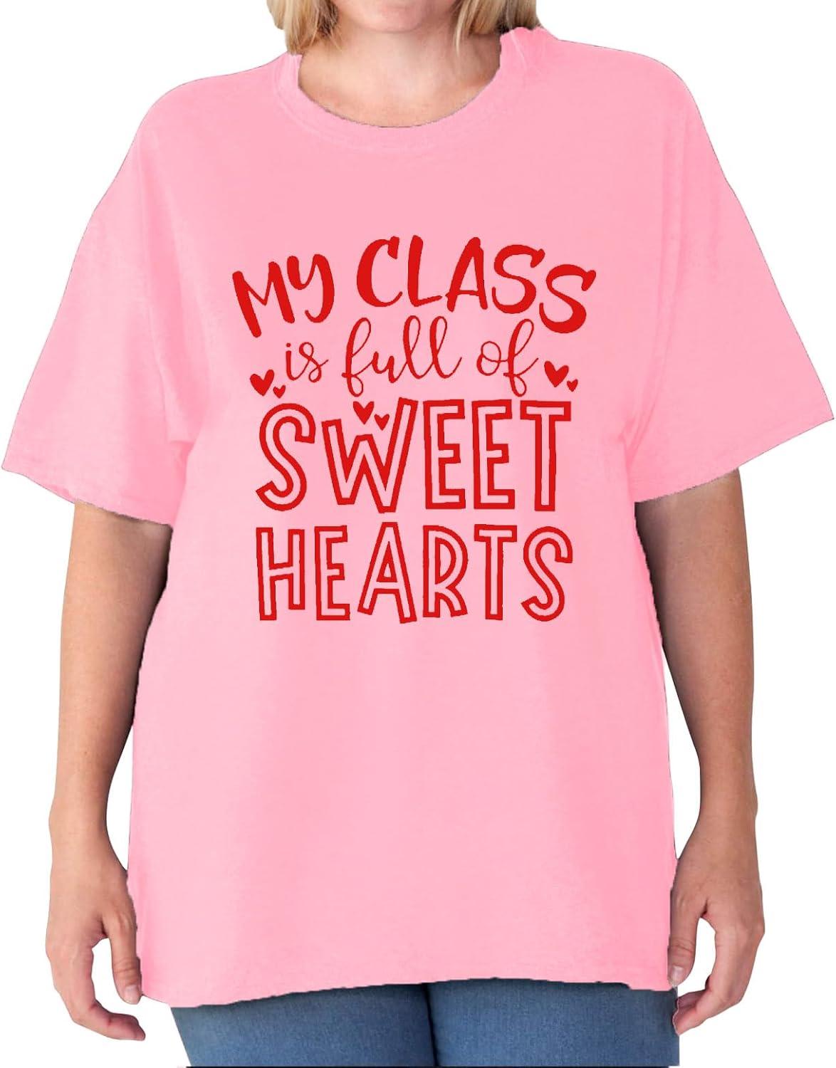 Our Take on Plus Size Valentine's Heart Print Tees for Women