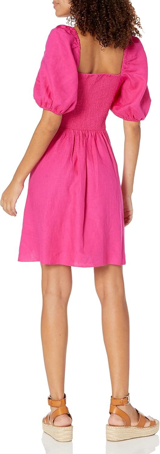 Our Take on The Drop's Nala Twist-Front linen Mini Dress