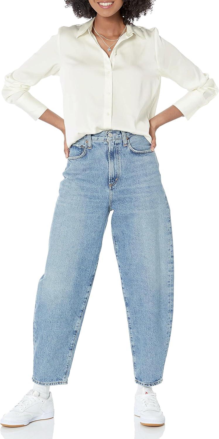 Our Take on ‌Amazon Essentials' Versatile Satin Button-Down Blouse