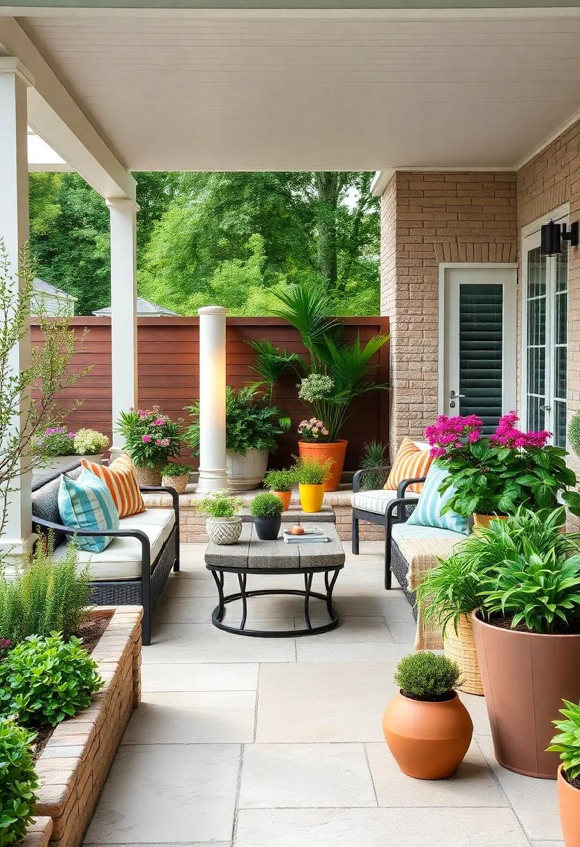 Colorful ‌Container Gardens: Utilize colorful‍ planters on top of​ raised beds ⁣to introduce an⁤ eye-catching palette ​that brightens your outdoor space