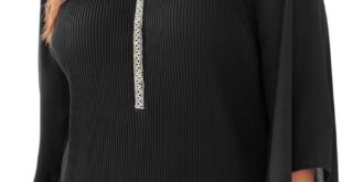 Why We Love the Catherines Bejeweled Pleated Blouse Together