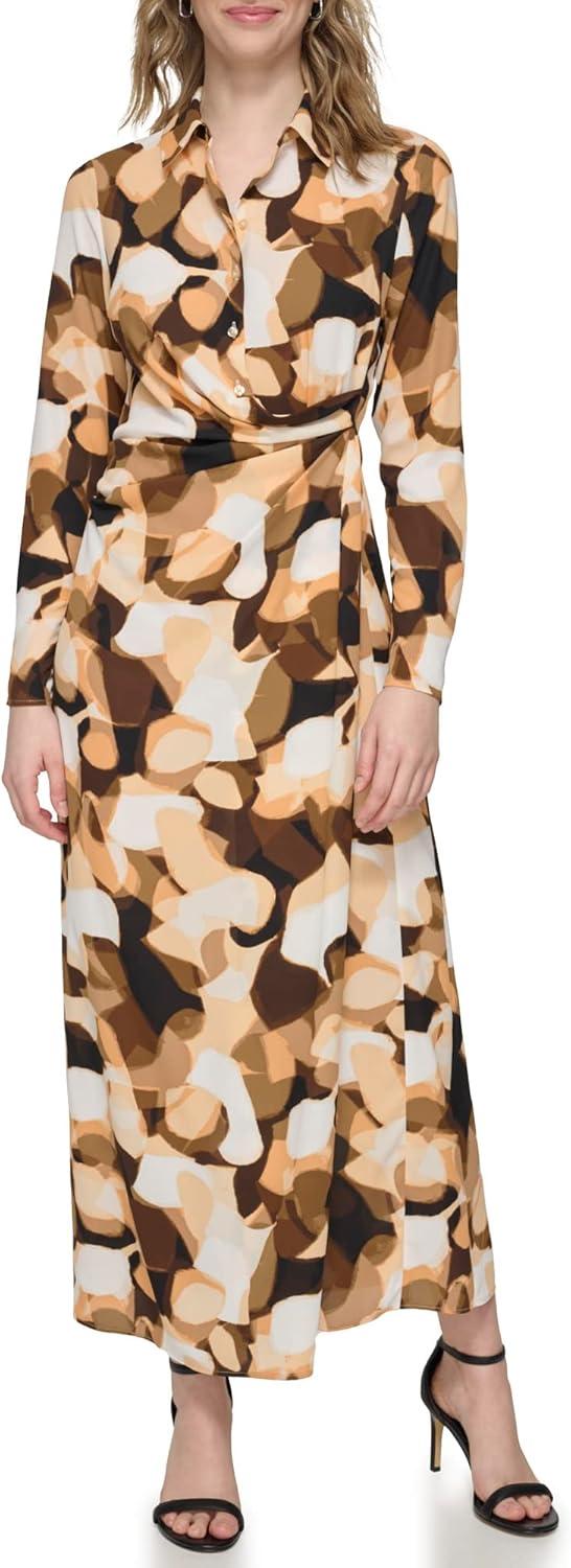 Our Take on the Calvin Klein Printed Faux Wrap Dress: Style Meets Comfort