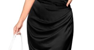 How We Felt in the Floerns Plus Size Satin Cowl Neck Dress