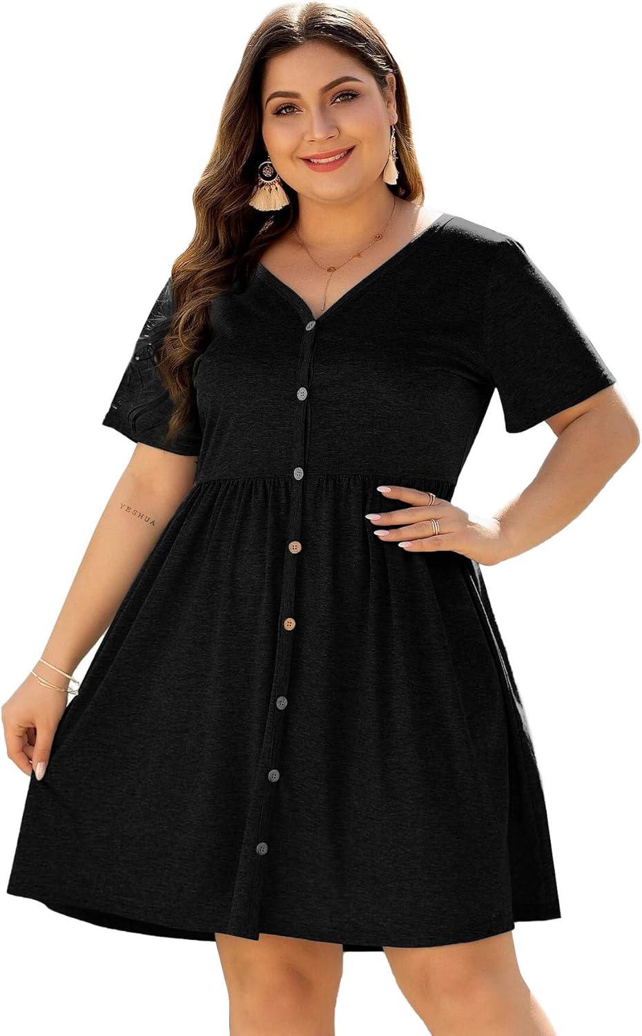 Our Thoughts on the Milumia Plus Size V Neck A-Line Dress