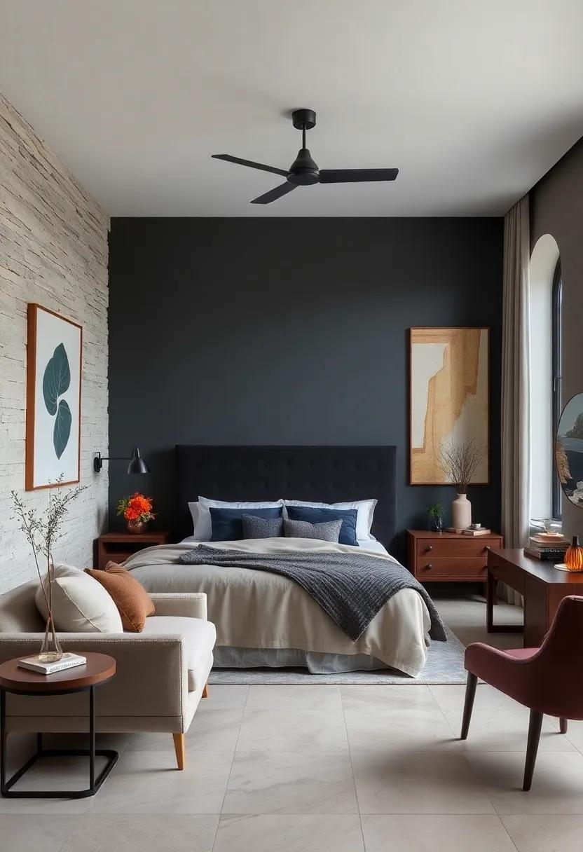 25 Striking Bedroom Painting Ideas That Embrace Bold Contrasts for Dramatic Flair