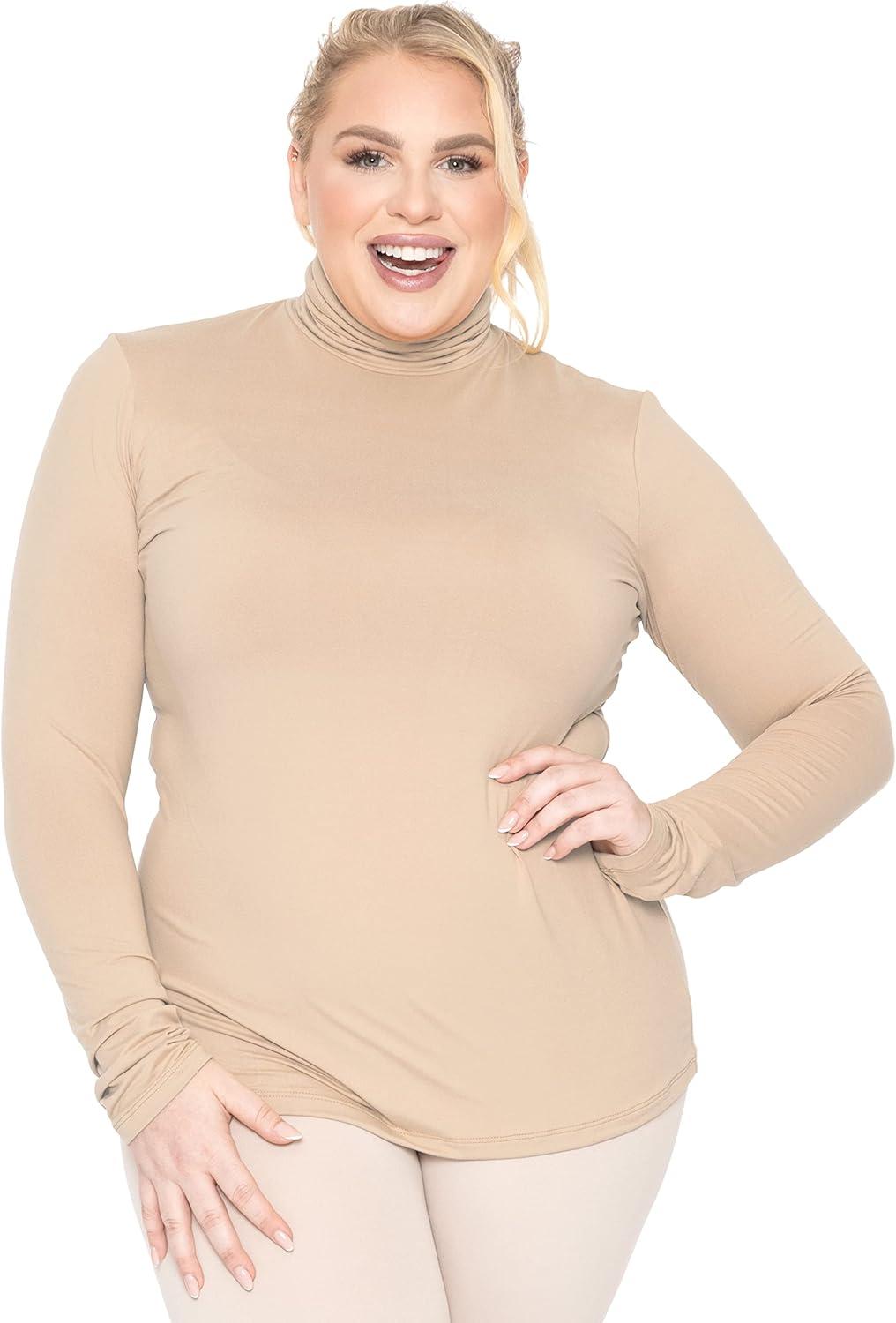 Our Take on the STRETCH IS COMFORT Plus Size Turtleneck Tops