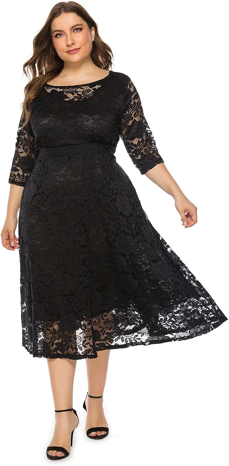 Our Take on the Plus Size Vintage Lace Midi Dress for Every Occasion