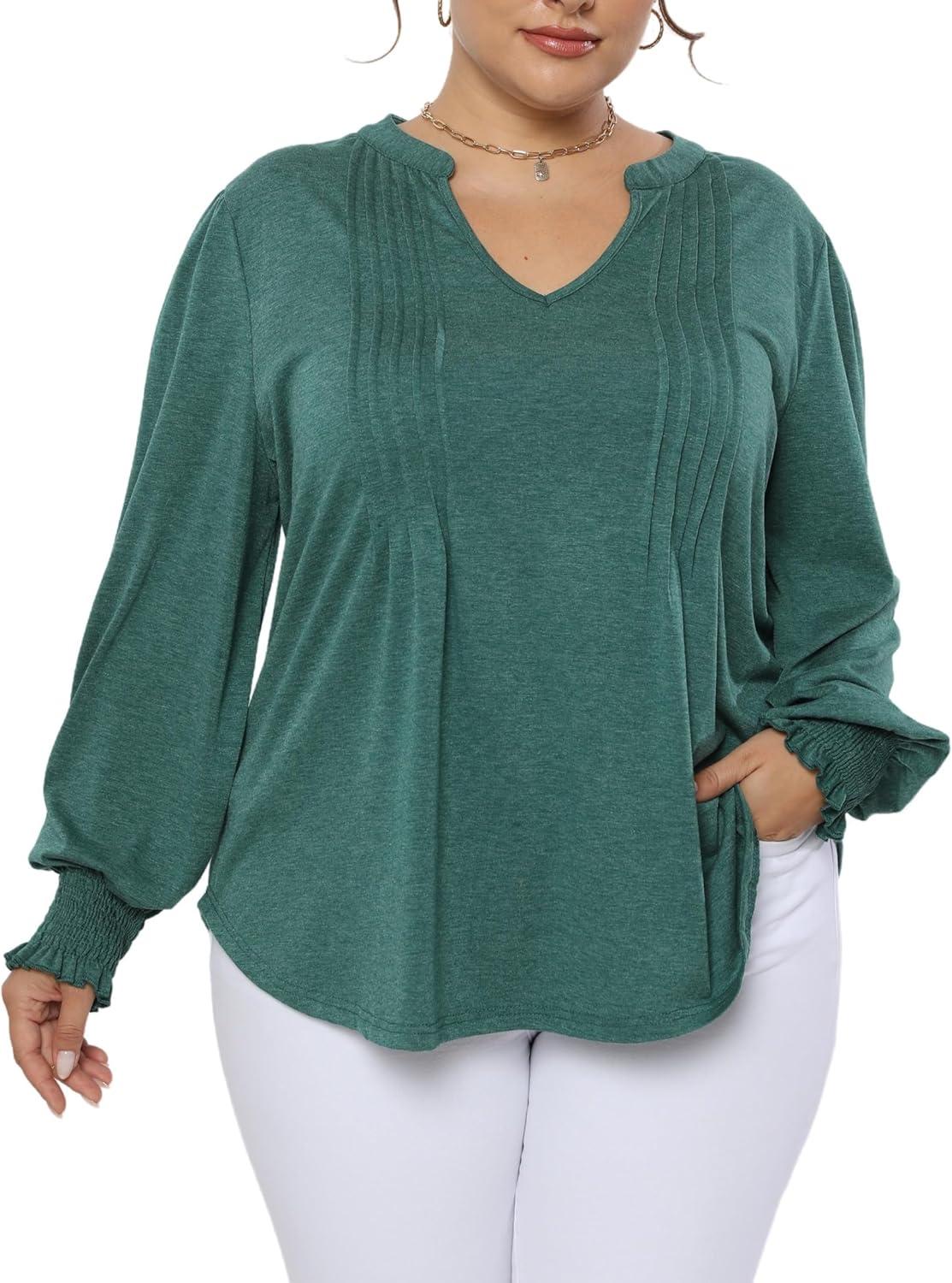 Why We Love the HBEYYTO Plus Size V Neck Tunic Top