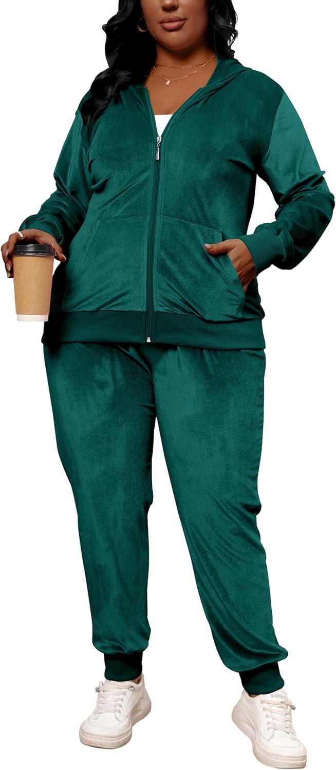 Why We Love These Plus Size Velour Sweatsuit Sets for Comfort
