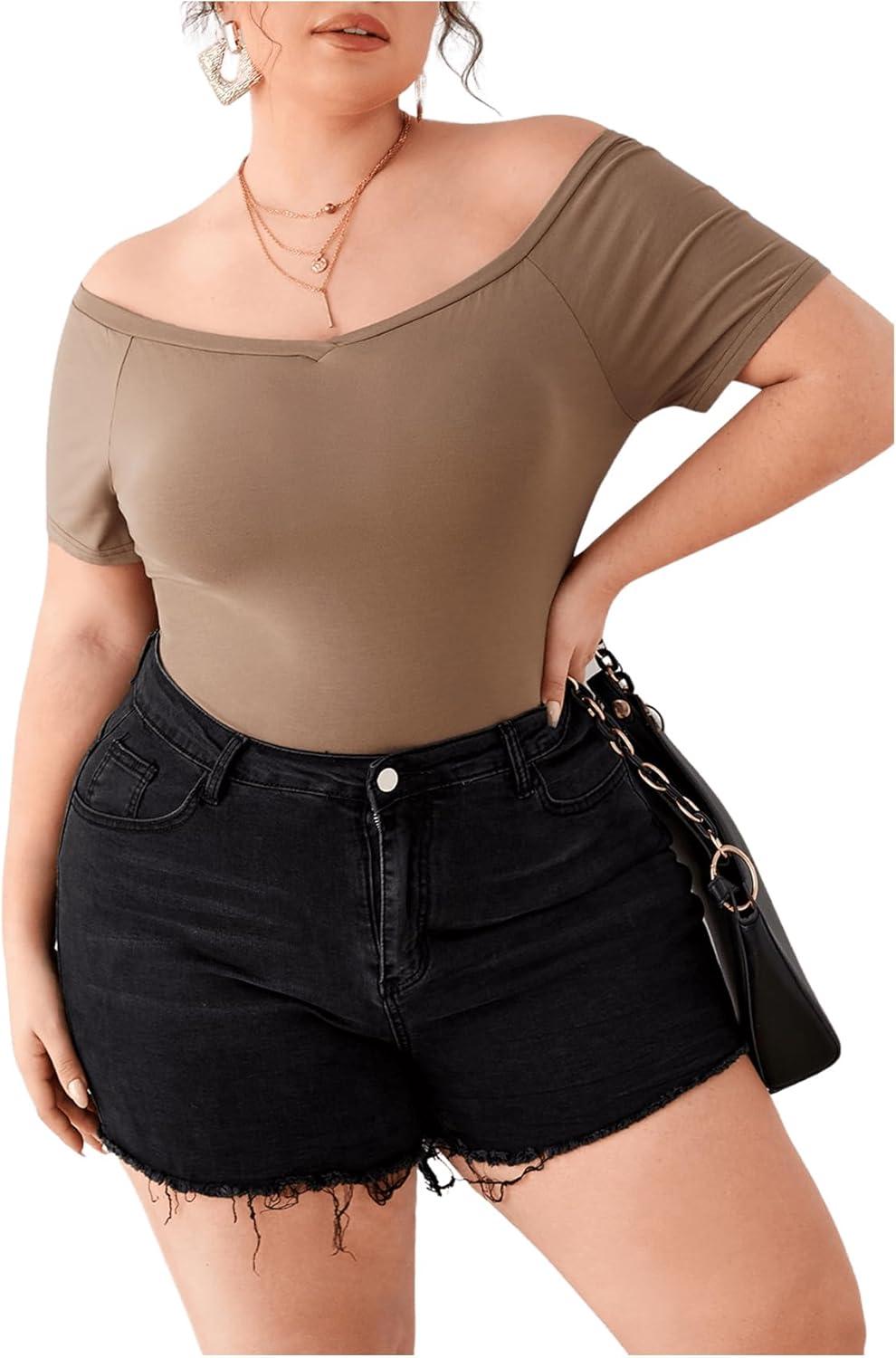 Our Honest Take on Floerns Plus Size Off-Shoulder T-Shirt Top