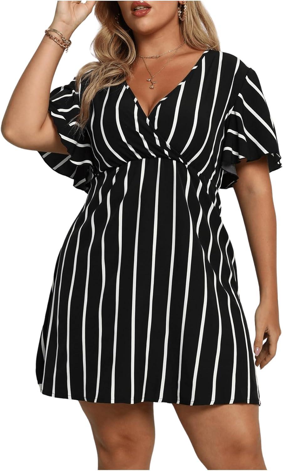 Why We Love the Floerns Plus Size Striped Wrap Dress: Our Review