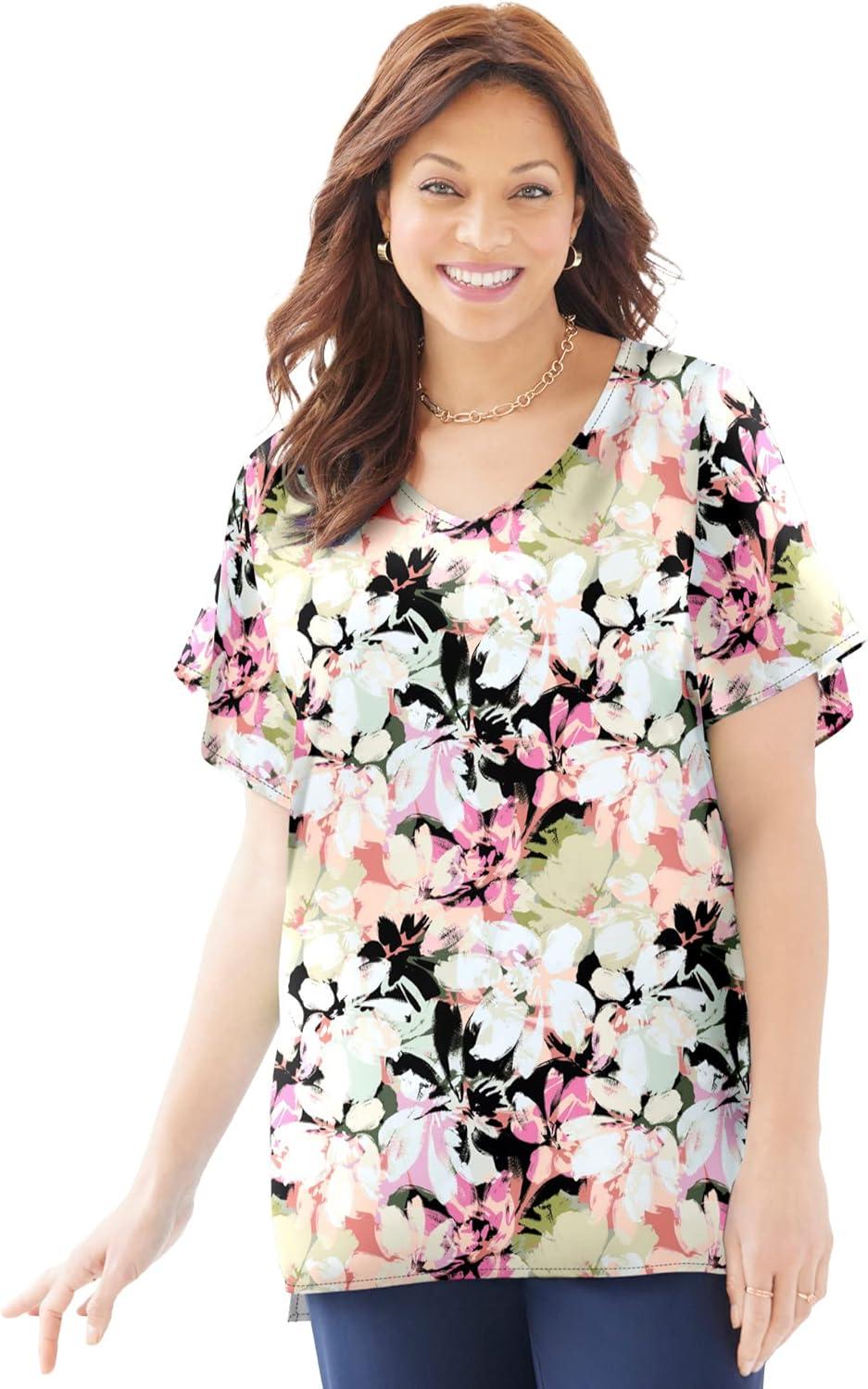 Our Take on the Catherines Plus Size Dolman Sleeve Georgette Top