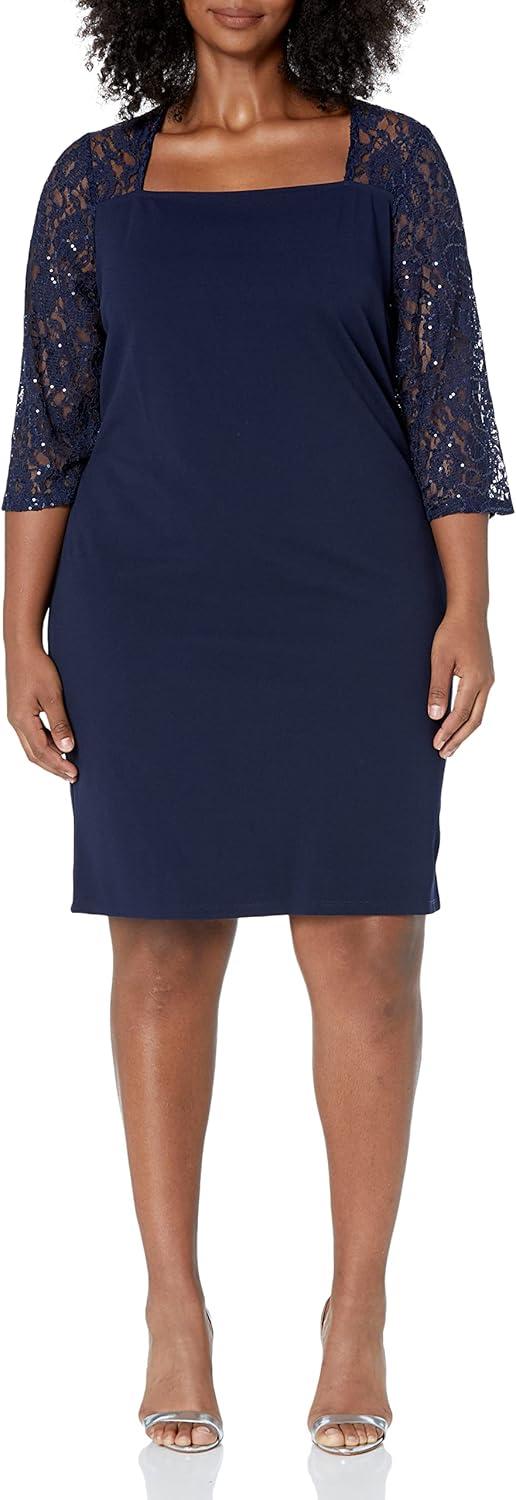 How We Felt Wearing the S.L. Fashions Plus Size Sheath Dress