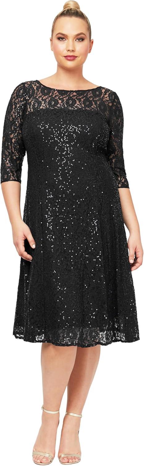 Our Take on the S.L. Fashions Plus Size Lace & Sequin Dress