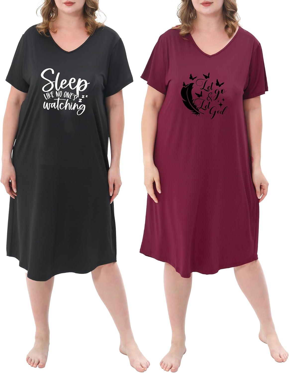 Why We Love These Plus Size V-Neck Nightgowns for Ultimate Comfort