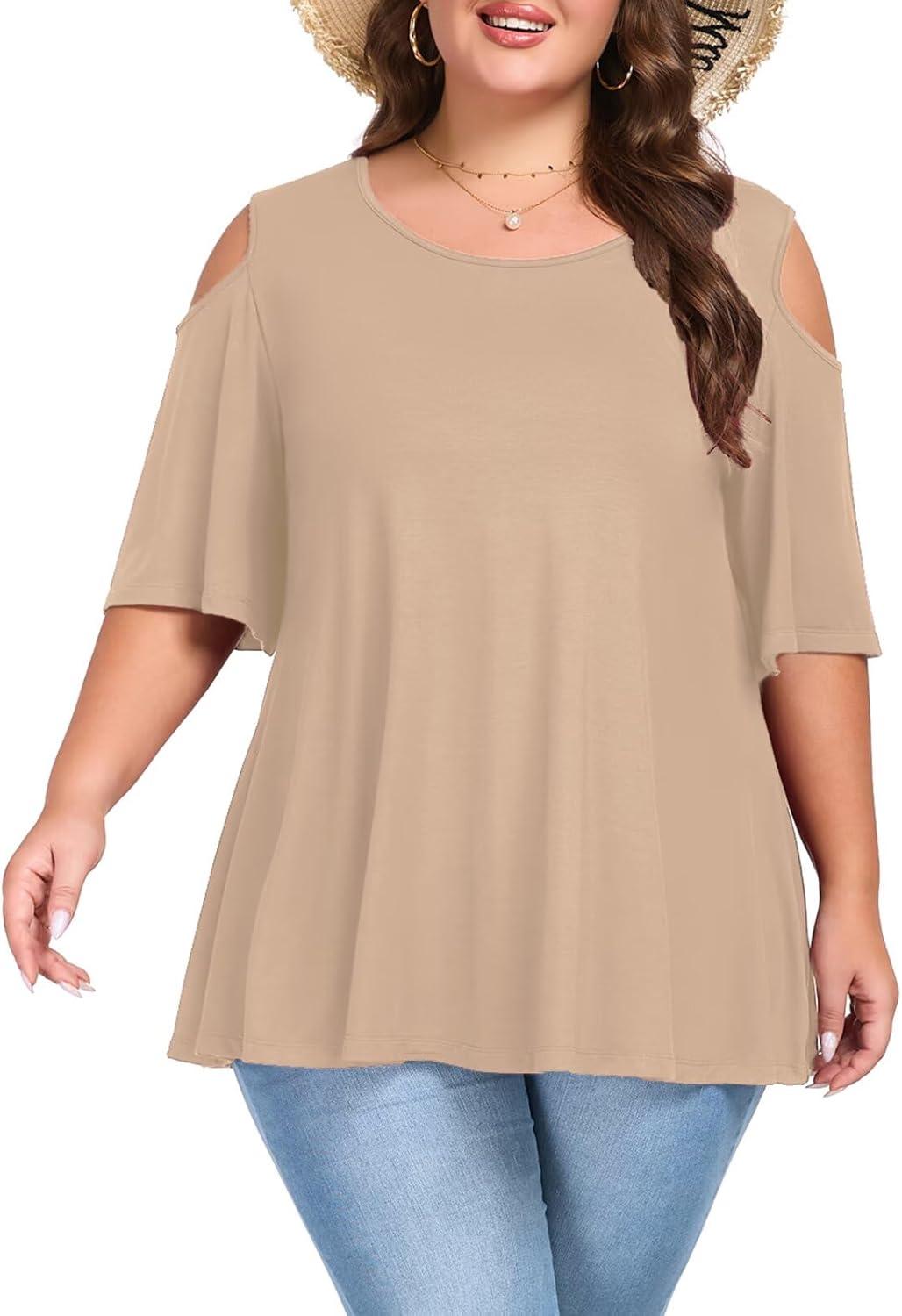 Why We Love the OVERWORETY Plus Size Cold Shoulder Tunics