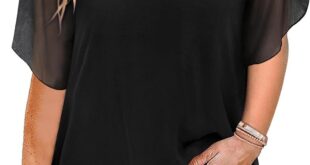 Our Take on IN’VOLAND’s Plus Size Chiffon Batwing Sleeve Blouse
