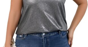 Our Honest Take on the WDIRARA Plus Size Metallic Tank Top