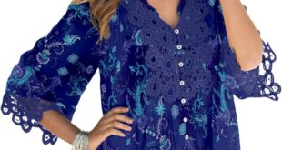 Why We Love Roaman’s Plus Size Juliet Lace Button-Down Shirt