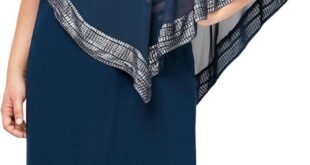 Our Take on the S.L. Fashions Plus Size Capelet Dress with Metallic Trim