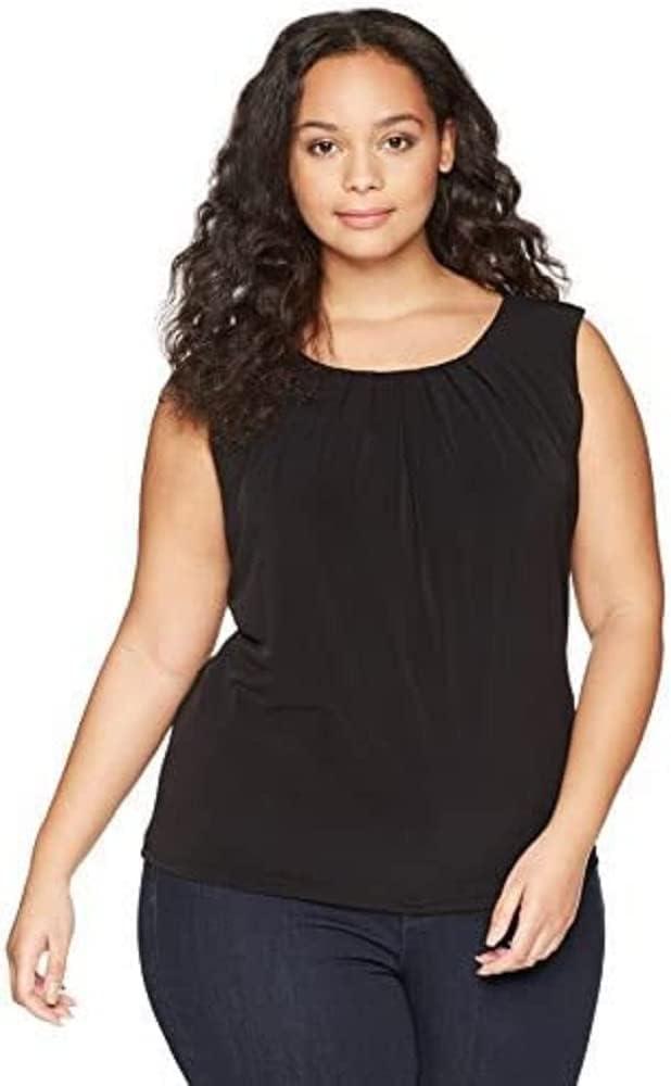 Our Take on the Calvin Klein Pleat Neck Sleeveless Blouse: Style & Fit Reviewed