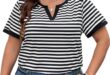 Our Thoughts on the Floerns Plus Size Striped Tee in 2XL