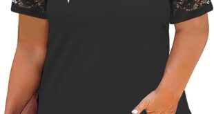 Our Take on DOLNINE’s Plus-Size Lace V Neck Tops for Summer