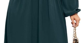 Why We Love the KOJOOIN Plus Size Wrap Maxi Dress in Dark Green