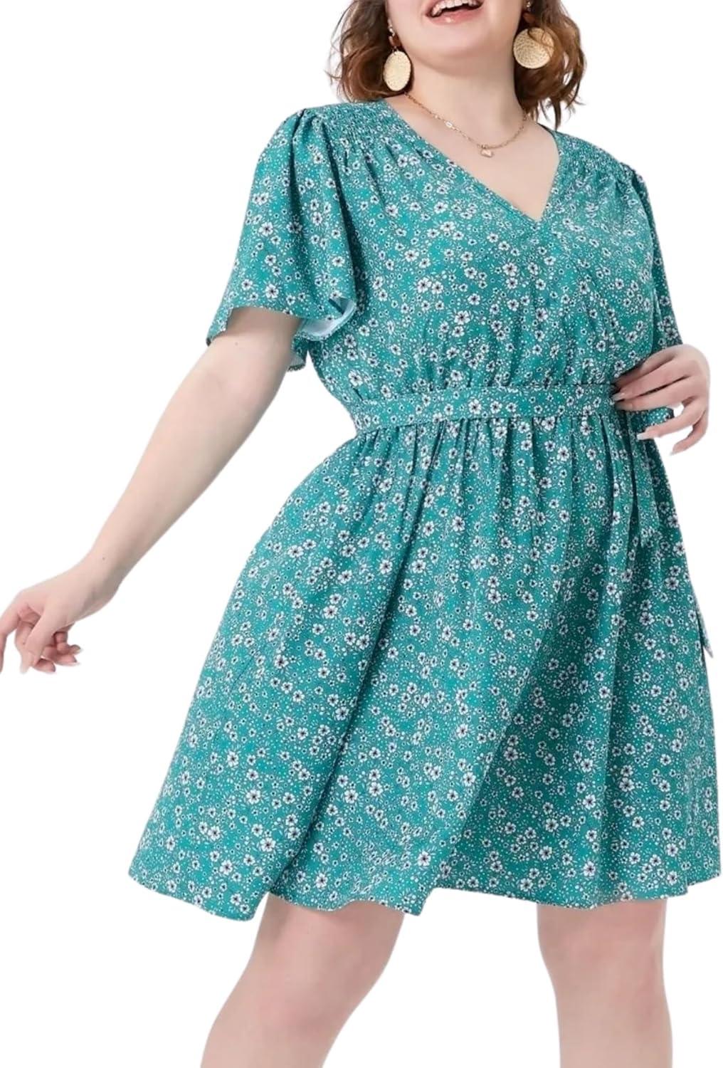 Why We Love the FOREYOND Plus Size Floral Midi Dress: Our Review