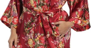 Our Honest Take on the Plus Size Floral Satin Kimono Robe