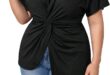 Our Honest Take on the OYOANGLE Plus Size Summer Twist Blouse