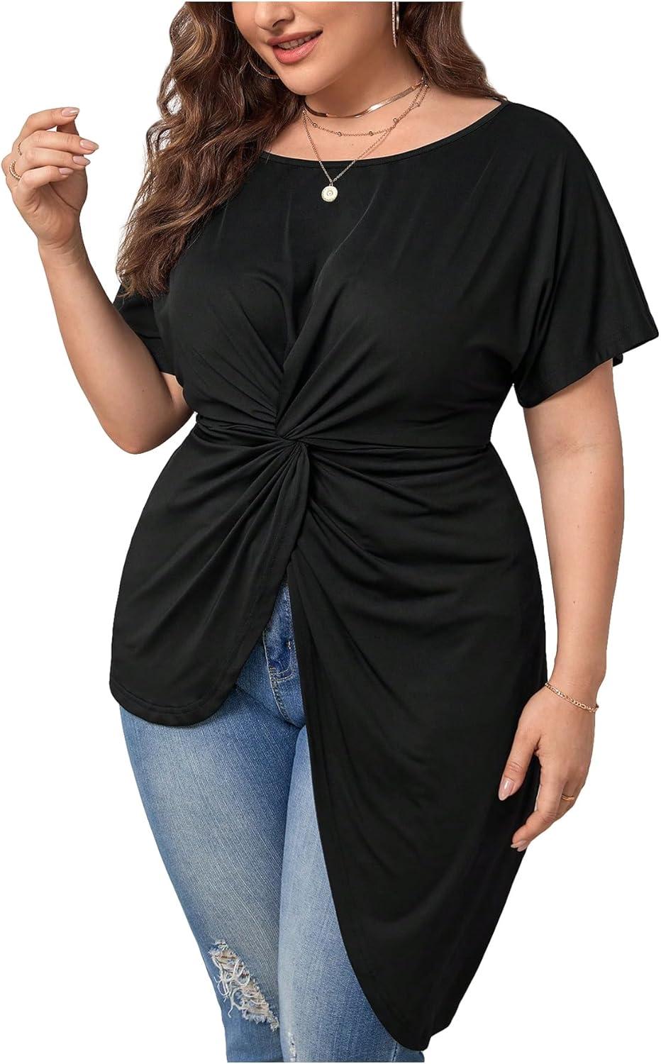 Our Honest Take on the OYOANGLE Plus Size Summer Twist Blouse