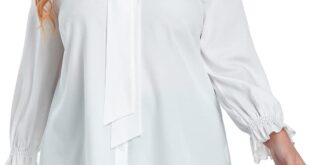 Why We Love the Plus Size Vintage Bow Tie Neck Blouse
