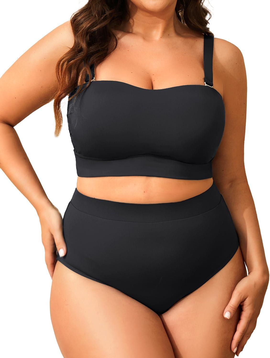 Why We Love the Tempt Me Plus Size High Waisted Bikini Set