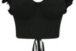 Our Take on the Plus Size Ruffle Trim Lace-Up Crop Cami Top